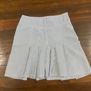 Bill Blass Navy and White A-Line Skirt